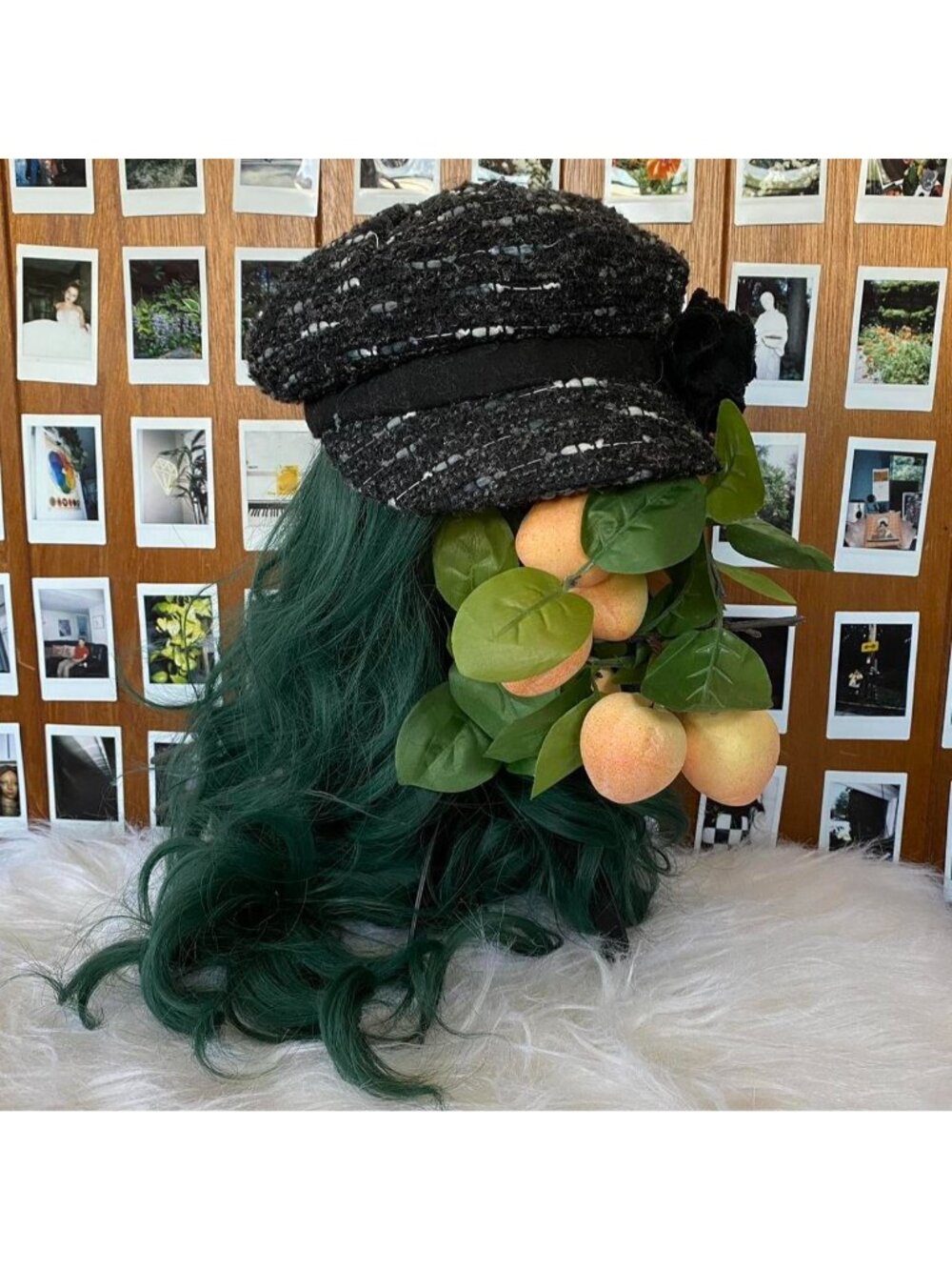 Y2K Tweed Flower Hat
